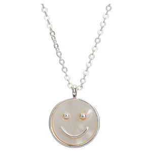 Amanda Blu Mother of Pearl Smiley Necklace