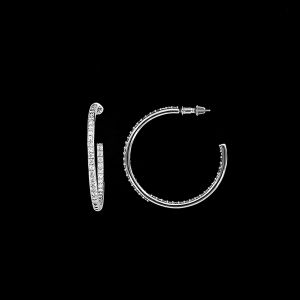 Amanda Blu Inside Out Hoop Earrings - Silver