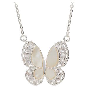 Amanda Blu Mother of Pearl Butterfly Necklace