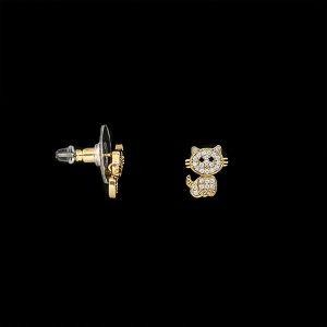 Amanda Blu Gold Swivel Cat Earrings