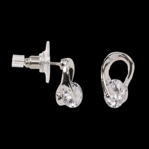 Julia Harper Cubic Zirconia Loop Post Earrings