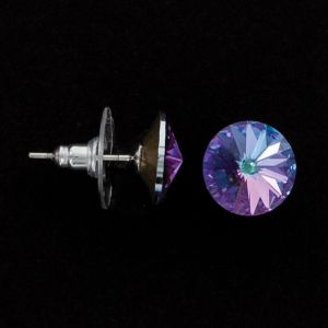 Julia Harper Earrings - Blue Purple Rivoli Crystal