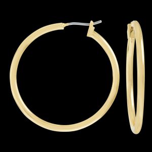 Kelli's Select Earrings - 1-Inch Gold-Tone Click Hoop
