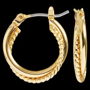 Kelli's Select Earrings - Gold-Tone Twist Hoop