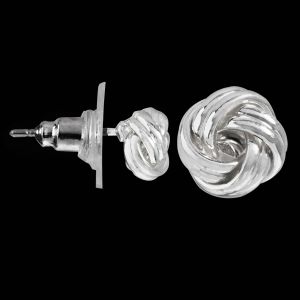 Kelli's Select Earrings - Small Silver-Tone Love Knot