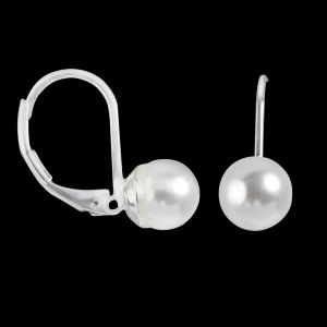 Kelli's Select Earrings - 8MM Simulated Pearl Lever Back