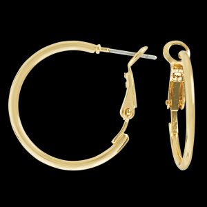 Kelli's Select Earrings - Gold-Tone Clutchless Hoop