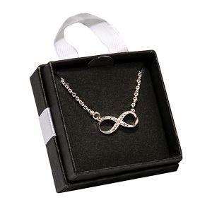 Silver Cubic Zirconia Infinity Necklace - Julia Harper