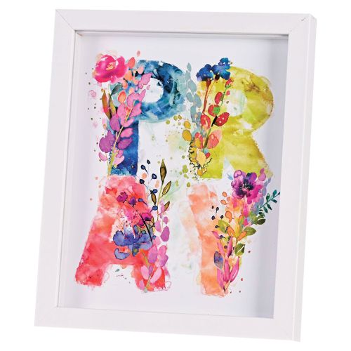 Framed Art Print - Pray Floral