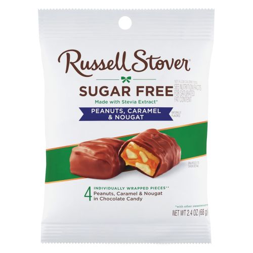 Russell Stover Sugar-Free Candy - Peanut Caramel & Nougat