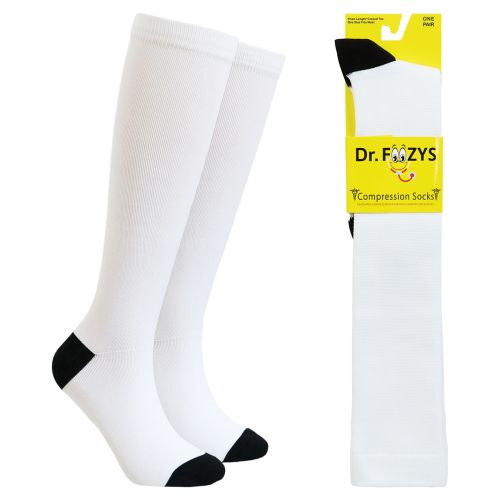 Dr Foozys Unisex Compression Socks - White