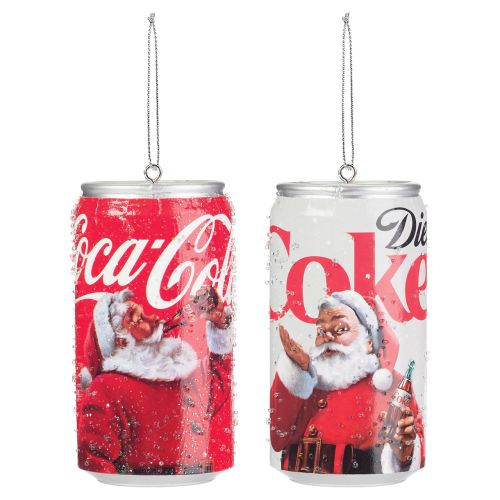 Santa Coca-Cola & Diet Coke Can Ornaments