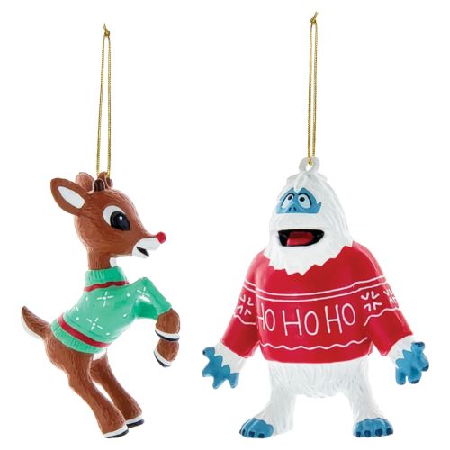 Ugly Sweater Bumble And Rudolph Ornaments