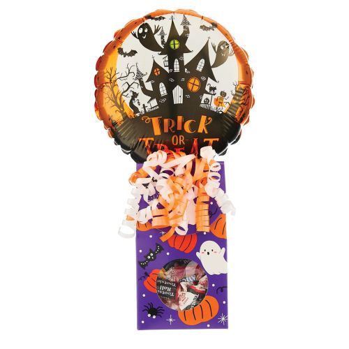 Halloween Kelliloons Window Gift Box with Variety Mix Candy & Balloon