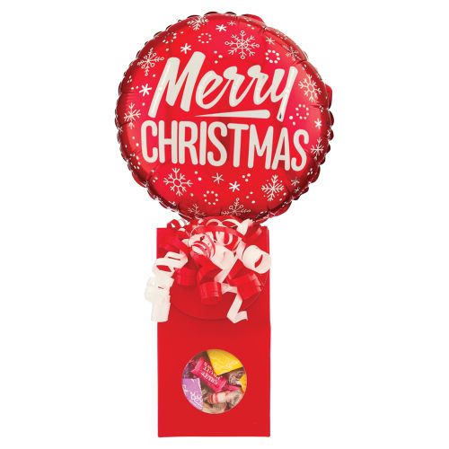 Christmas Kelliloons with Variety Mix Candy in Window Gift Box