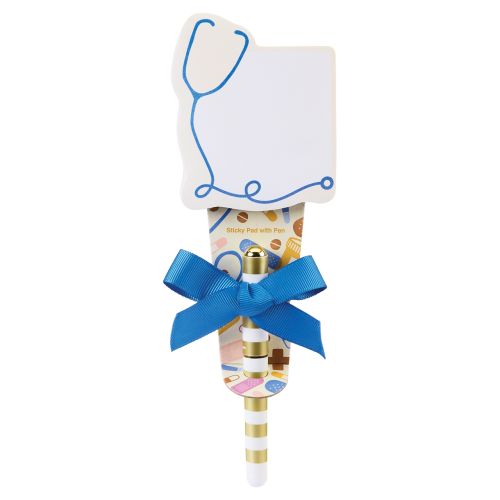 Sticky Notes Pad & Pen Set - Stethoscope