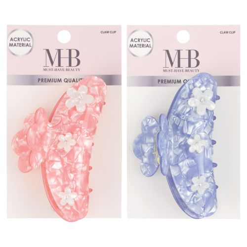 Flower Embellished Claw Clips