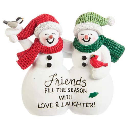 Christmas Traditions Friends Snowman Couple