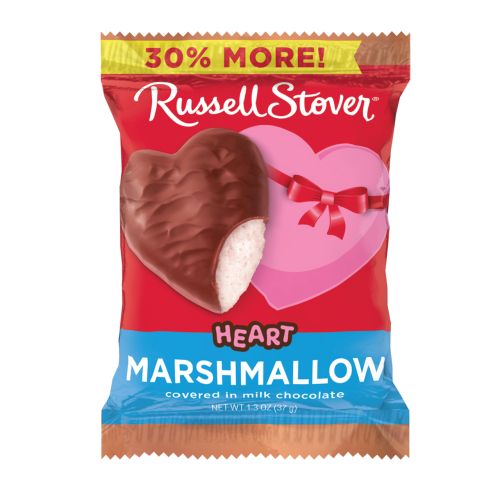 Russell Stover Chocolate Hearts - Marshmallow