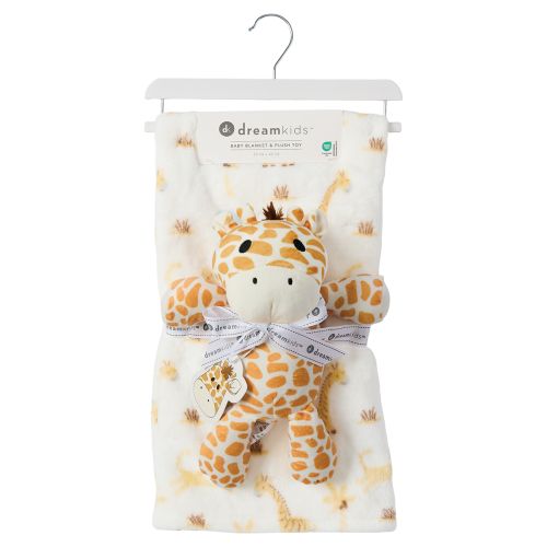 Flannel Baby Blanket & Toy - Giraffe