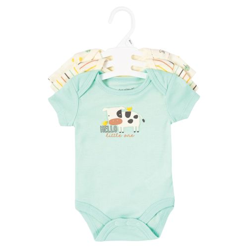 3-Piece Baby Bodysuits - Cow Design