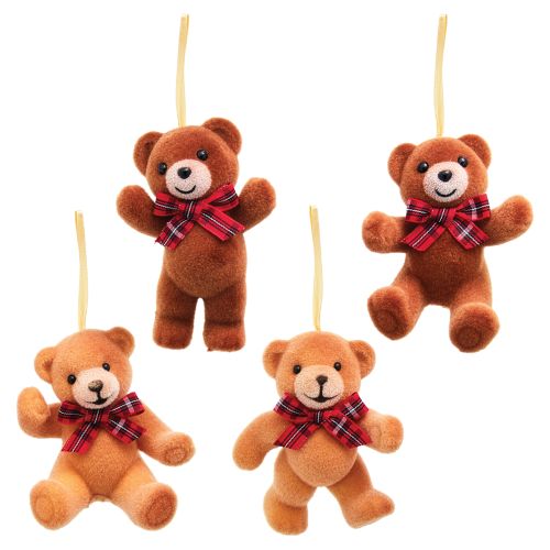 Brown Bears with Bow Ornaments