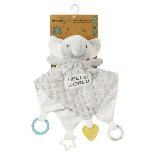 Gray Elephant Activity Blankie