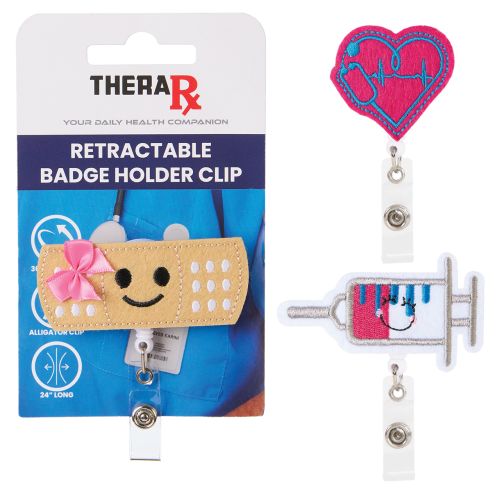 Nurse Felt Retractable Badge Holder Clips