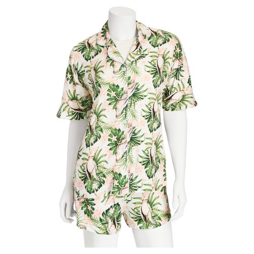 Women's Polysuede Sleep Short Set - Botanical Print