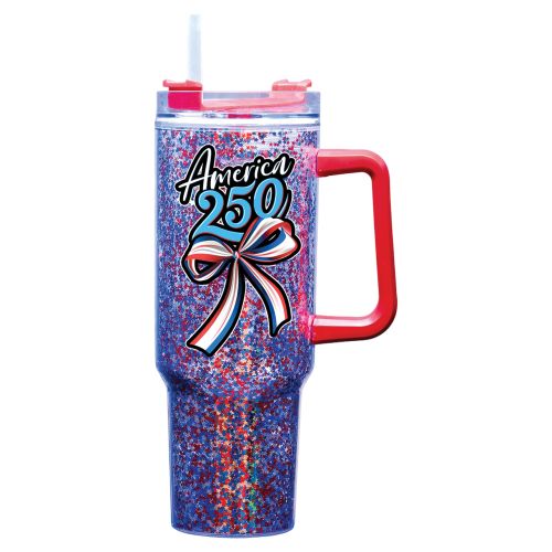 40oz Glitter Travel Mug - America250