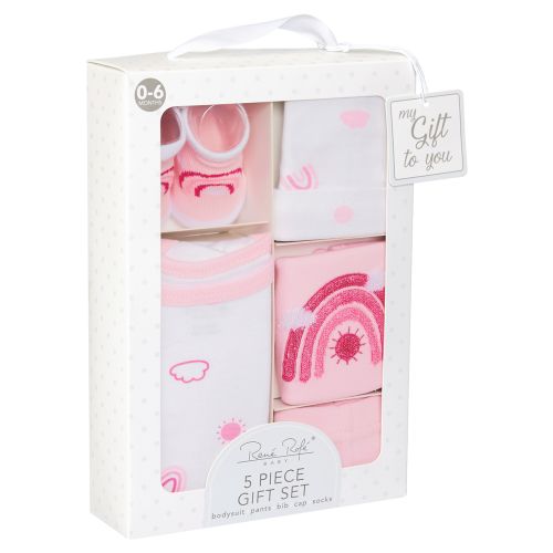 5-Piece Baby Box Set - Pink Rainbow
