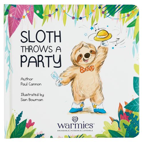 Warmies Board Book - Sloth Throws a Party