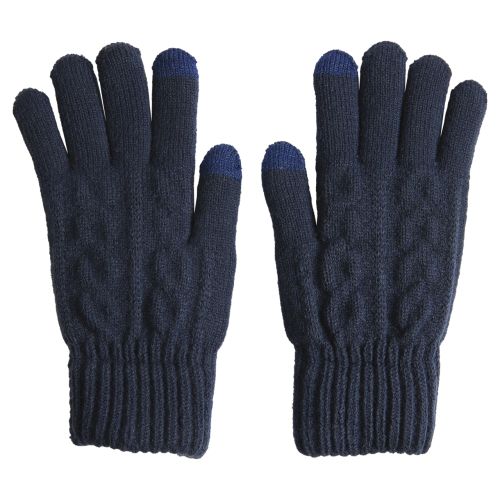 Men's Jacquard Knit Gloves with Eyelash Lining