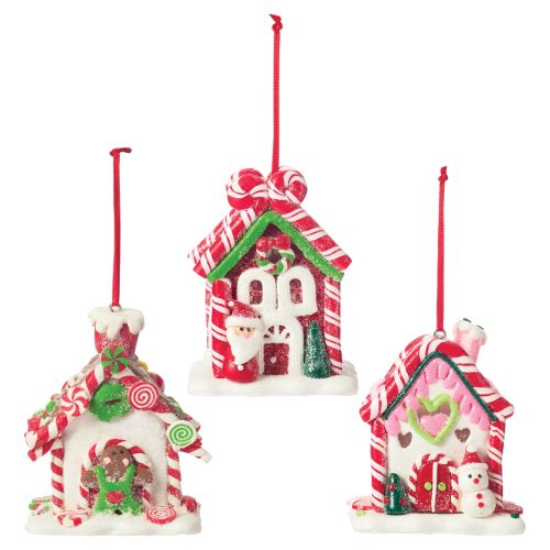 LED Gingerbread Candy House Ornaments