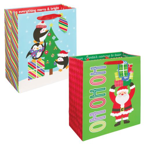 Tradional Christmas Gift Bags - Medium