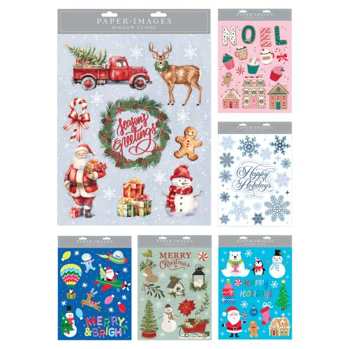 Christmas Gel Window Clings - Large
