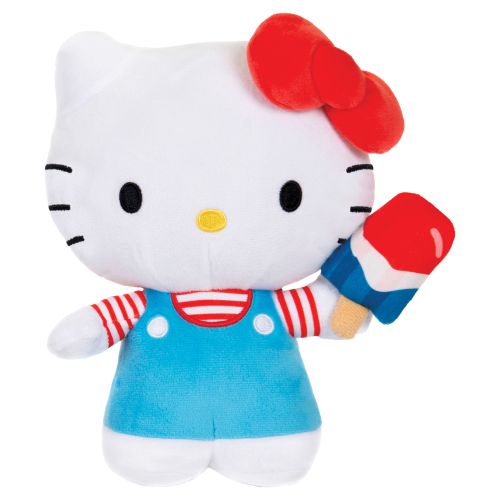 Hello Kitty Plush in Americana Outfit with Popsicle