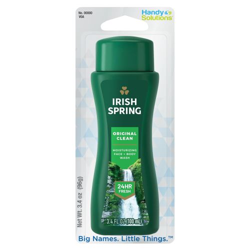 Irish Spring Face & Body Wash - Travel Size - Blister Pack