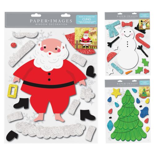 Christmas Gel Window Clings Decorations - Large