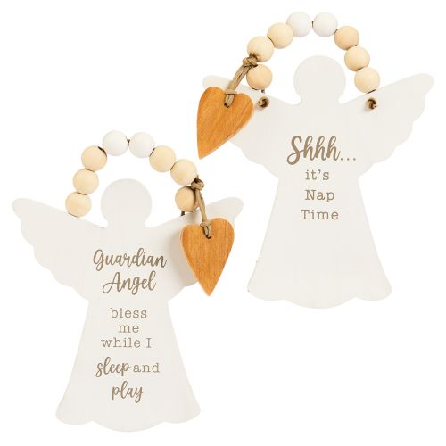 2-Sided Door Knob Hanger for Baby's Room - Guardian Angel