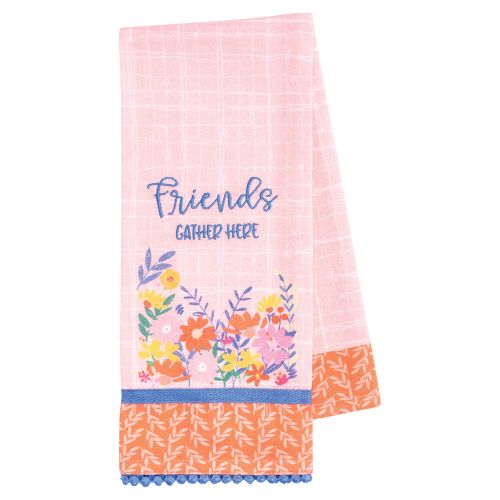 Cotton Tea Towel - Friends Gather Here