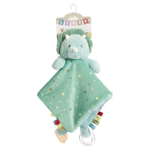 Lovey with Teether & Rattle - Dinosaur