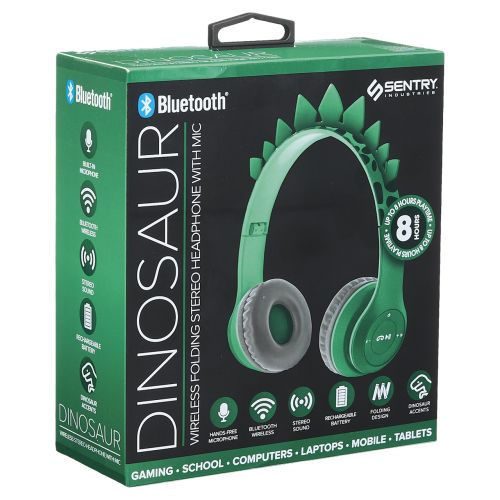 Sentry Bluetooth Wireless Dinosaur Headphones