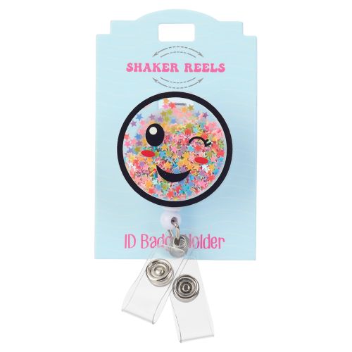 Shaker Reels Smiley Face Badge Reel