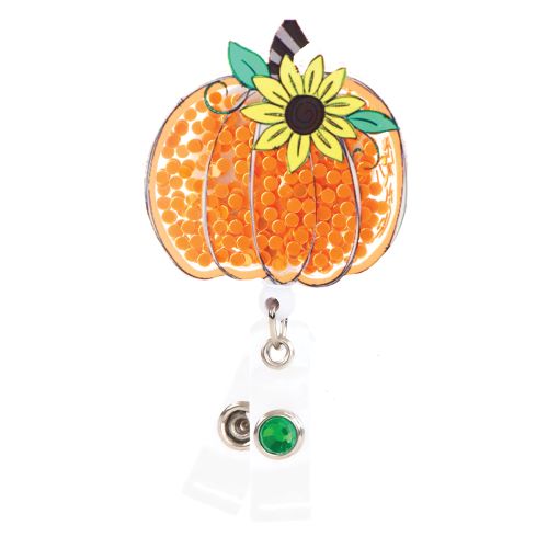 Shaker Reels Pumpkin Retractable Badge Reel