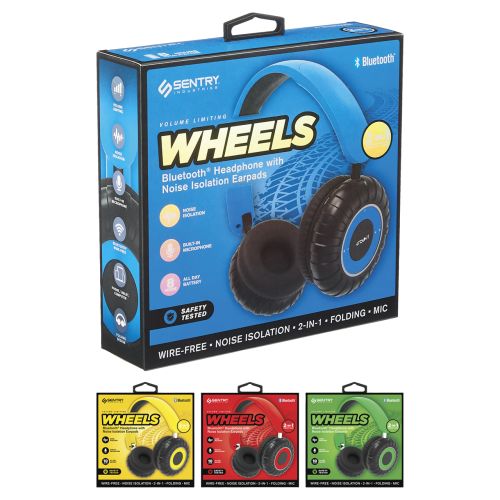 Sentry Kid's Bluetooth Wheels Noise Isolation Headphones