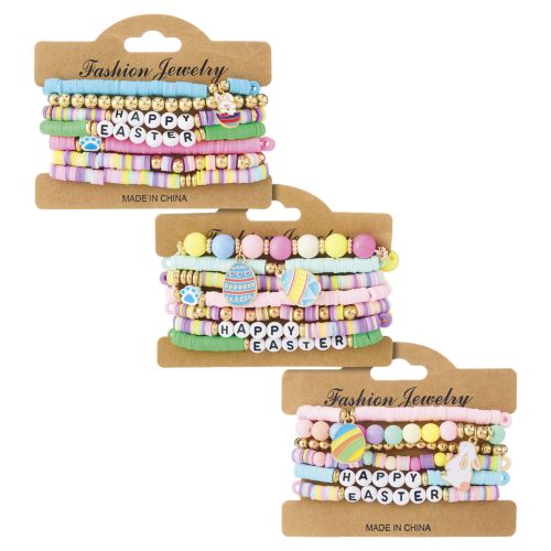 Easter Bead & Charm Bracelet Set