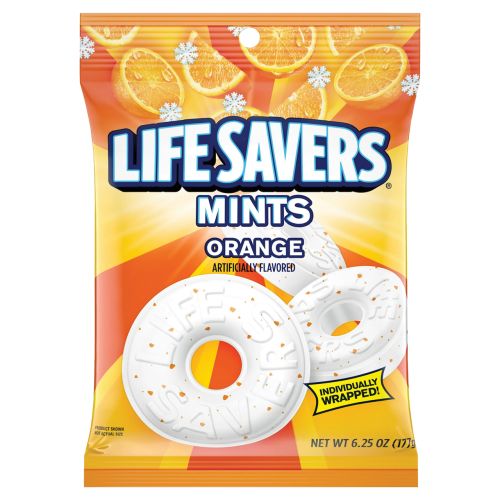 Lifesavers Hard Candy Peg Bag - Orange