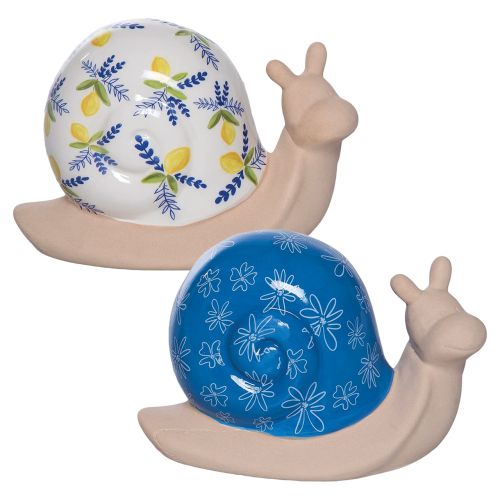 Ceramic Citrus Snail Figure