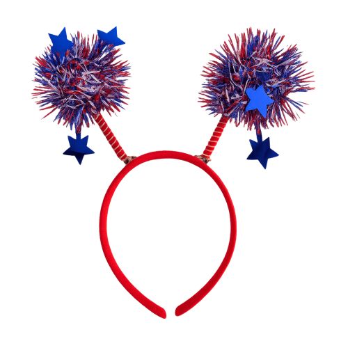 Patriotic Star Pom Pom Head Bopper
